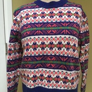J crew 100 % wool Women Multi Color Sweater Size S